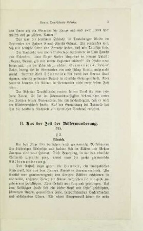 II. Aus der Zeit der Völkerwanderung