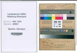 Entnazifizierung Hermann Sparrer , geb. 29.06.1891 (Schlosser)