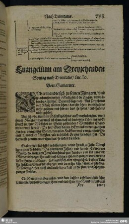 Evangelium am Dreyzehenden Sontag nach Trinitatis, Luc. 10.