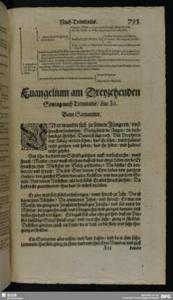 Evangelium am Dreyzehenden Sontag nach Trinitatis, Luc. 10.