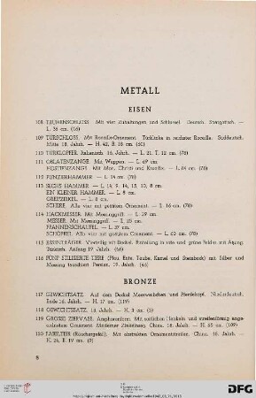 Bronze (Nr. 117-122a)