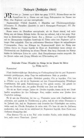 Ruhezeit (Frühjahr 1916)