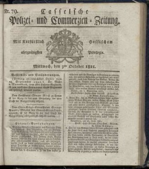 Nr. 79, Mittwoch den 3ten October. 1821