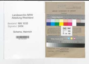 Entnazifizierung Heinrich Scherra , geb. 24.04.1901 (Schachtsteiger)
