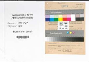 Entnazifizierung Josef Bossmann , geb. 11.09.1900 (Kaufmann)