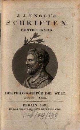 J. J. Engel's Schriften, 1. Der Philosoph Für Die Welt ; 1