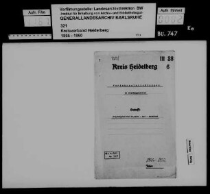 Einrichtung von Kraftomnibuslinien St.Leon - Rot - Wiesloch bzw. Bahnhof Rot-Malsch - St.Leon - Neulußheim - Speyer
