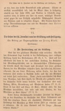 87-109 Die Lehre des heiligen Irenäus von der Erlösung und Heiligung : Fortsetzung