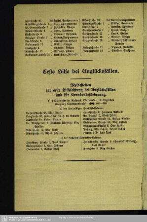 Erste Hilfe bei Unglücksfällen