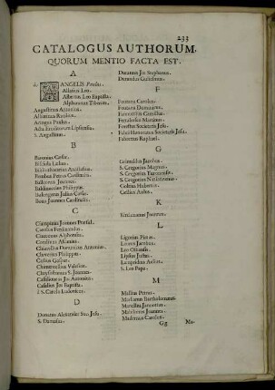 Catalogus Authorum, Quorum Mentio Facta Est.