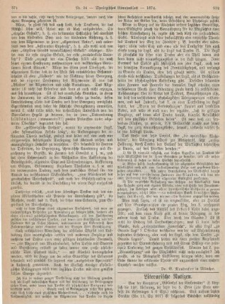 572-576 Literarische Notizen