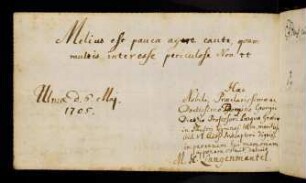 Langenmantel, Martin Hieronymus von. Ulm, 6.5.1705.
