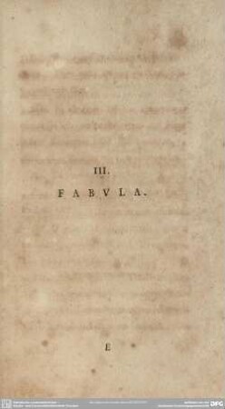 III. Fabula