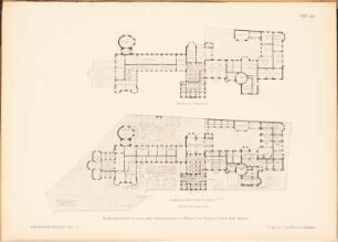 Nationalmuseum, München: Grundriss EG, 1. OG (aus: Architekt. Rundschau, hrsg.v. Eisenlohr & Weigle, 1894)