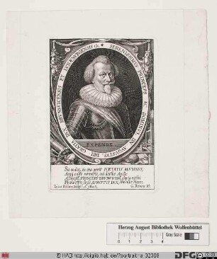 Bildnis August d. J., Herzog zu Braunschweig-Lüneburg-Wolfenbüttel (reg. 1635-66)