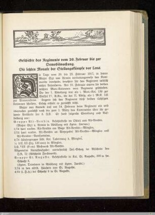Die letzten Monate der Stellungskämpfe vor Lens