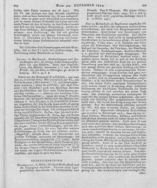 Niemann, F.: Die Stadt Halberstadt und die Umgegend derselben. Versuch eines topographischen Handbuchs für Einheimische u. Reisende. Halberstadt: Helm 1824