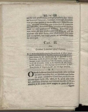 Cap. II. De Crimine Lenocinii apud Exteros.