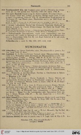 Numismatik (Nr.1820-1852)