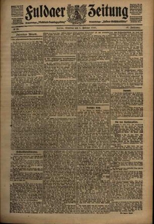Zweite Ausgabe vom Dienstag, den 01. Februar 1910.