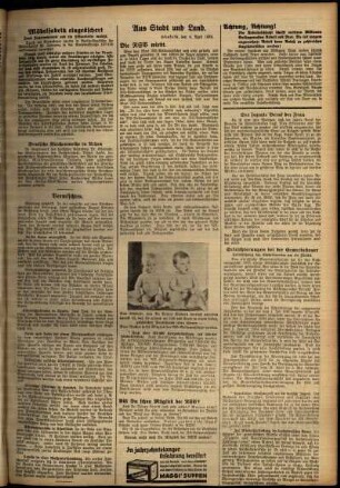 Zweite Ausgabe vom Mittwoch, den 04. April 1934.