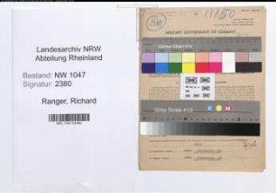 Entnazifizierung Richard Ranger , geb. 13.12.1903 (Landwirt)