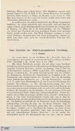 13: Neue Literatur zur römisch-germanischen Forschung