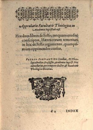 Jacobi Gretseri De festis christianorum : libri duo ; adversus Danaeum, Dresserum, Hospinianum, aliosque sectarios