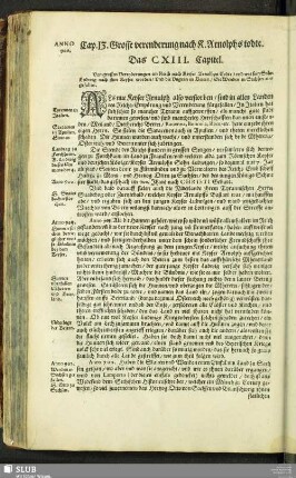 Das CXIII. Capitel