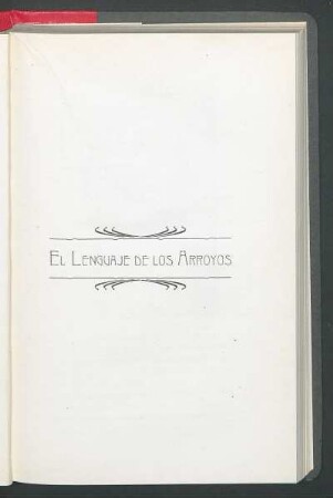 El lenguaje de los arroyos