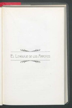 El lenguaje de los arroyos