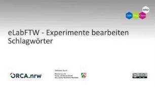 eLabFTW: Bearbeiten eines Experiments - Schlagwörter