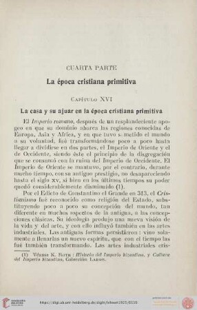 Capítulo XVI. La casa y su ajuar en la época cristiana primitiva