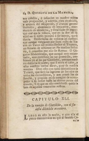 Capitulo XLI. De la venida de Clavilèño, con el fin desta dilatàda aventùra