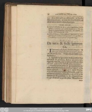Tit. VI. (I. 18.) De iuris & facti ignorantia.