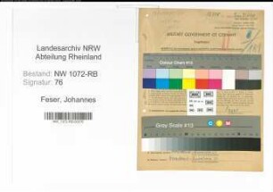 Entnazifizierung Johannes Feser , geb. 30.11.1898 (Beamter)