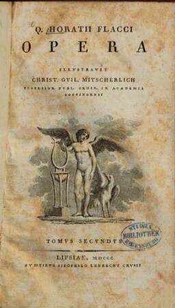 Q. Horatii Flacci Opera, Tomvs Secvndvs