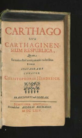 Carthago Sive Carthaginensium Respublica