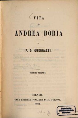 Vita di Andrea Doria. Volume 2