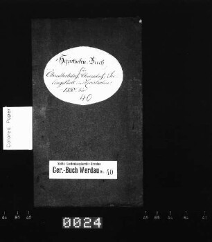 Hypothekenbuch von Chursdorf (bei Werdau), Oberalbertsdorf, Seelingstädt (bei Werdau) und Zwirtzschen