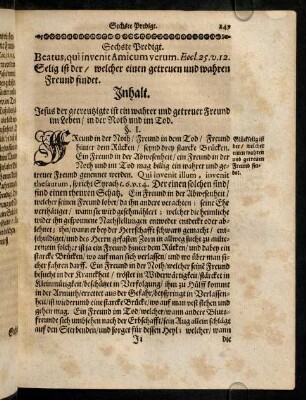 249-258, Sechste Predigt