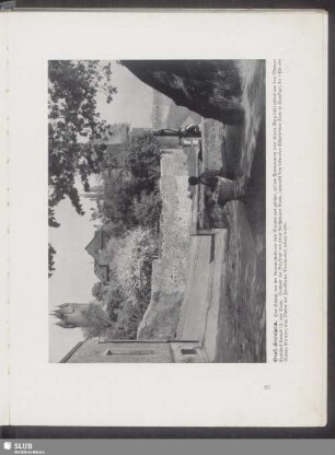 Groß-Steinheim. Das Schloß, von der Brunnenlinde vor dem Maintor aus gesehen, auf den Fundamenten einer älteren Burg 1451 erbaut von dem Mainzer Erzbischof Konrad III. von Daun