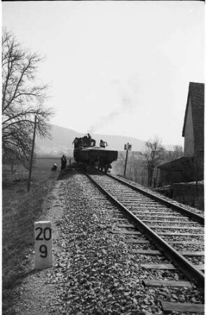 Lok 16, Az 405 Baustelle Rangendingen, Kilometer 20.9 alter Kilometerstein, 20 Kilometer ab Eyach beginnend