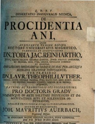 Diss. inaug. med. de procidentia ani