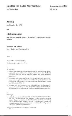 Antrag der SPD: Situation von Kindern