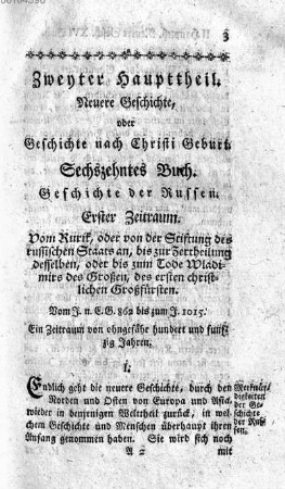 Sechzehntes Buch. Geschichte der Russen