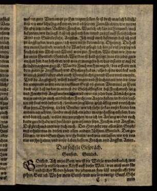 C3r-C4v, Das sechste Gespräch