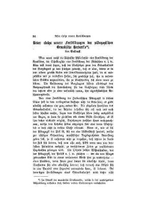 Ueber einige neuere Fortbildungen der pädagogischen Grundsätze Herbart's