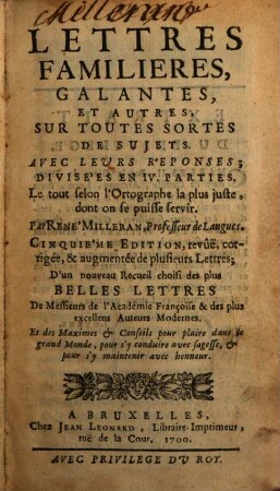 Lettres familières