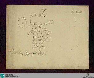 Symphonies - Don Mus.Ms. 1589 : F; BenP 123